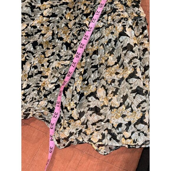 By Anthropologie Multicolour V-Neck Ruffle Cutout Dress Women's Size S - Picture 9 of 11